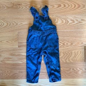 Gap soft denim overalls.